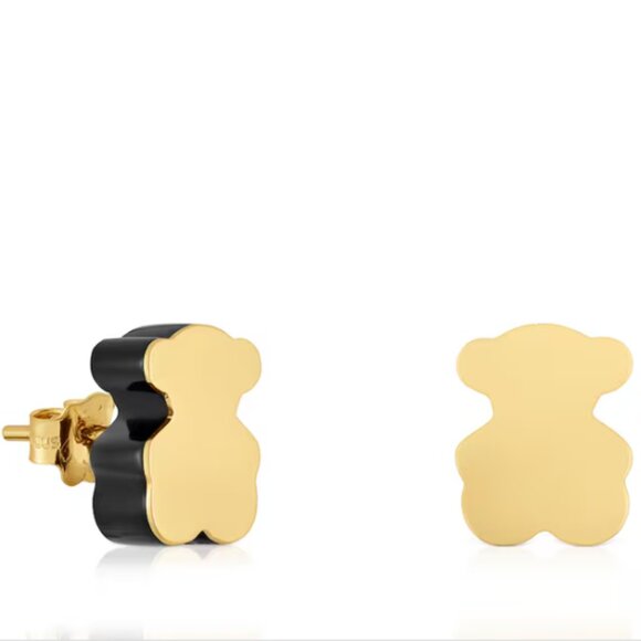 Tous Bear Earrings with Onyx Tous 1950 - Picture 1 of 4